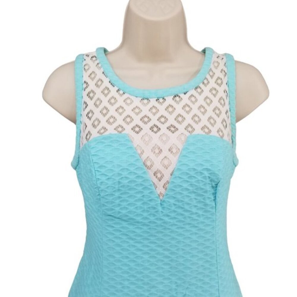 Lilly Pulitzer Vandalia Shift Dress Serene Blue Sleeveless Textured Cotton Sz 0 - Picture 4 of 12